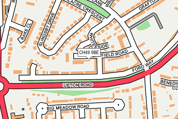 CH49 9BE map - OS OpenMap – Local (Ordnance Survey)