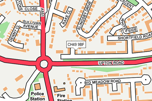 CH49 9BF map - OS OpenMap – Local (Ordnance Survey)