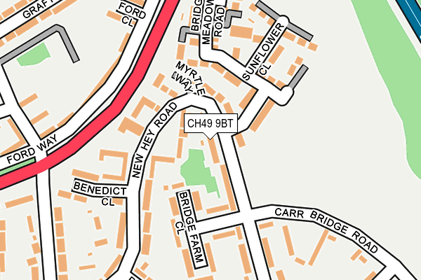 CH49 9BT map - OS OpenMap – Local (Ordnance Survey)