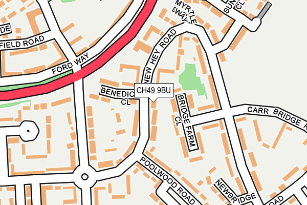 CH49 9BU map - OS OpenMap – Local (Ordnance Survey)