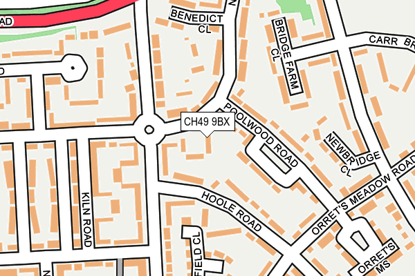 CH49 9BX map - OS OpenMap – Local (Ordnance Survey)