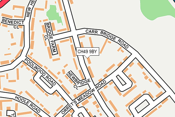 CH49 9BY map - OS OpenMap – Local (Ordnance Survey)