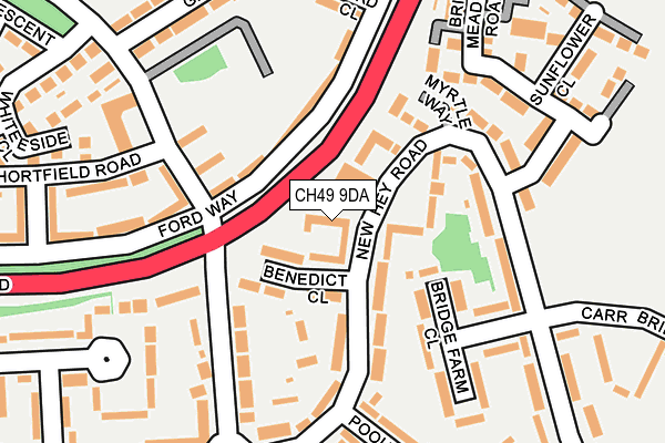 CH49 9DA map - OS OpenMap – Local (Ordnance Survey)