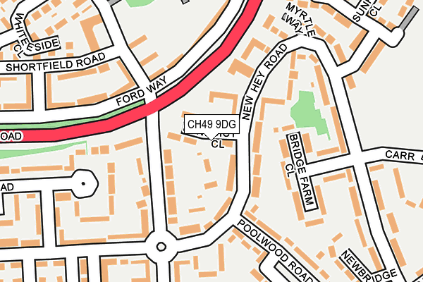 CH49 9DG map - OS OpenMap – Local (Ordnance Survey)