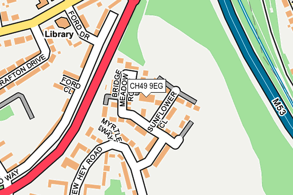 CH49 9EG map - OS OpenMap – Local (Ordnance Survey)