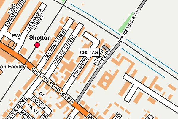 CH5 1AG map - OS OpenMap – Local (Ordnance Survey)