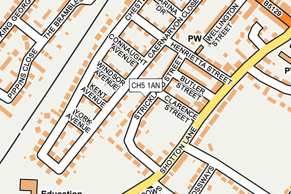 CH5 1AN map - OS OpenMap – Local (Ordnance Survey)