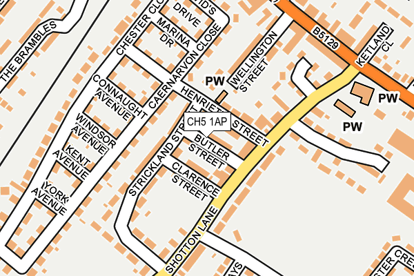 CH5 1AP map - OS OpenMap – Local (Ordnance Survey)