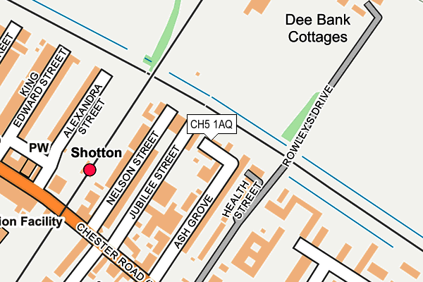 CH5 1AQ map - OS OpenMap – Local (Ordnance Survey)