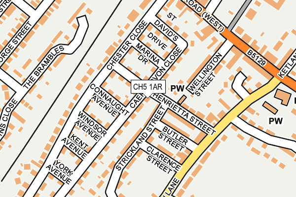 CH5 1AR map - OS OpenMap – Local (Ordnance Survey)