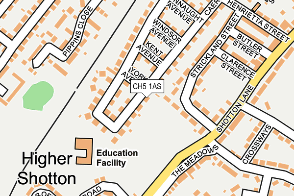 CH5 1AS map - OS OpenMap – Local (Ordnance Survey)