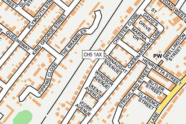 CH5 1AX map - OS OpenMap – Local (Ordnance Survey)