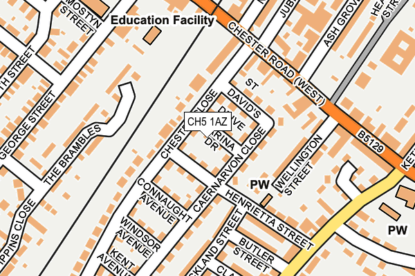 CH5 1AZ map - OS OpenMap – Local (Ordnance Survey)