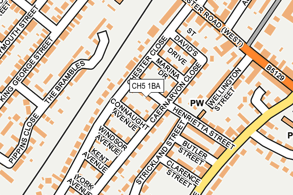 CH5 1BA map - OS OpenMap – Local (Ordnance Survey)