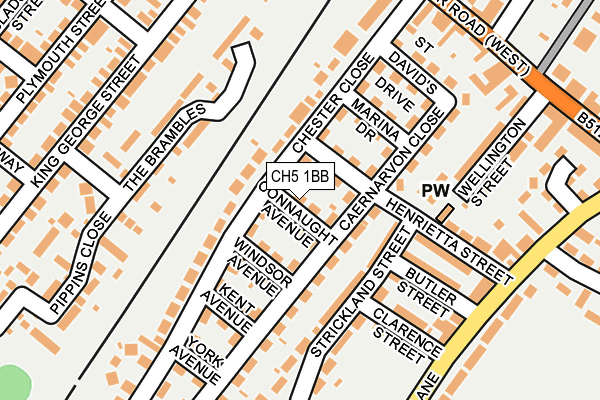 CH5 1BB map - OS OpenMap – Local (Ordnance Survey)