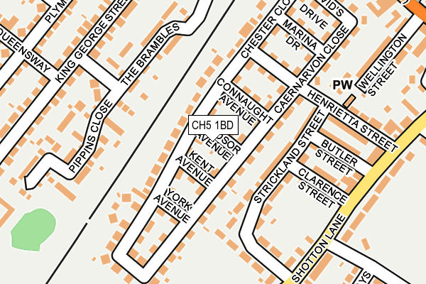 CH5 1BD map - OS OpenMap – Local (Ordnance Survey)