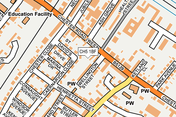 CH5 1BF map - OS OpenMap – Local (Ordnance Survey)