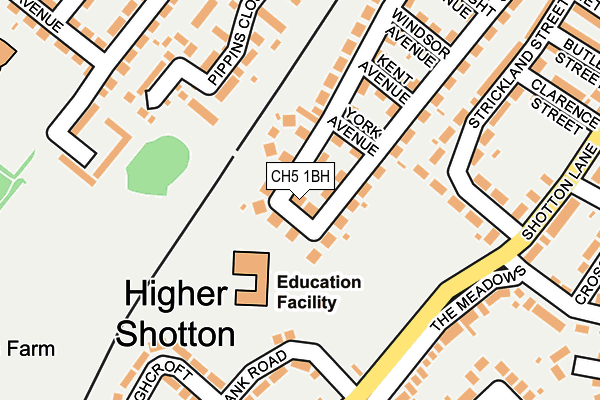 CH5 1BH map - OS OpenMap – Local (Ordnance Survey)