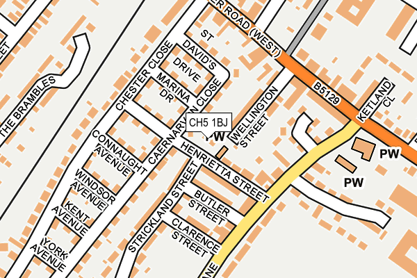 CH5 1BJ map - OS OpenMap – Local (Ordnance Survey)