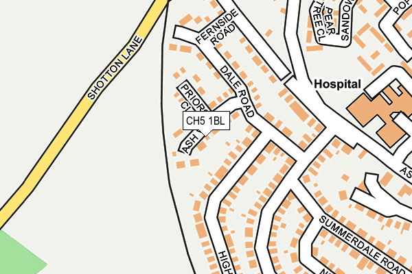 CH5 1BL map - OS OpenMap – Local (Ordnance Survey)