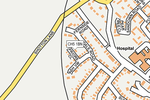 CH5 1BN map - OS OpenMap – Local (Ordnance Survey)