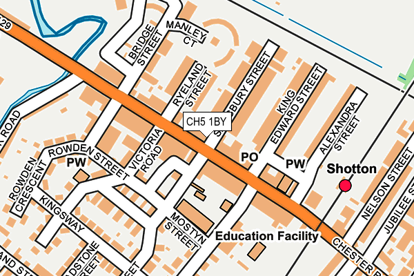 CH5 1BY map - OS OpenMap – Local (Ordnance Survey)