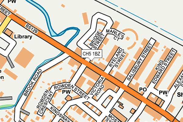 CH5 1BZ map - OS OpenMap – Local (Ordnance Survey)