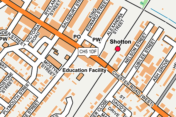 CH5 1DF map - OS OpenMap – Local (Ordnance Survey)