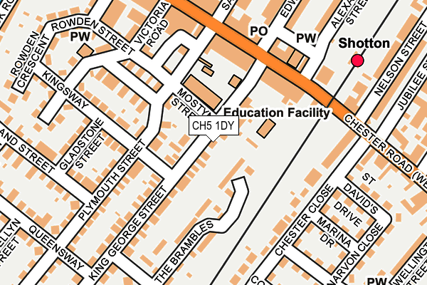 CH5 1DY map - OS OpenMap – Local (Ordnance Survey)