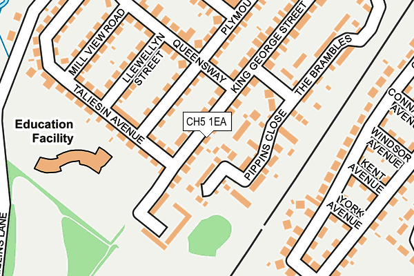 CH5 1EA map - OS OpenMap – Local (Ordnance Survey)