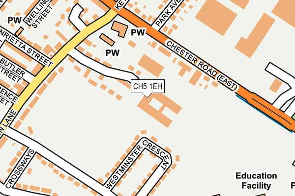 CH5 1EH map - OS OpenMap – Local (Ordnance Survey)