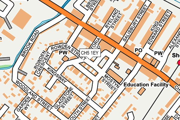 CH5 1EY map - OS OpenMap – Local (Ordnance Survey)