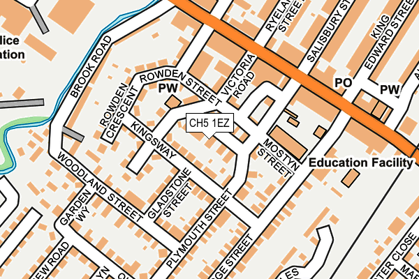 CH5 1EZ map - OS OpenMap – Local (Ordnance Survey)