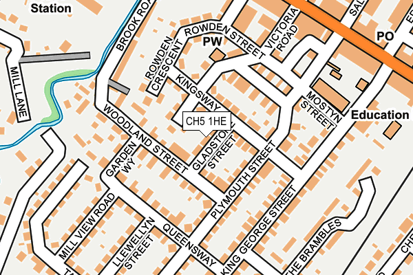 CH5 1HE map - OS OpenMap – Local (Ordnance Survey)