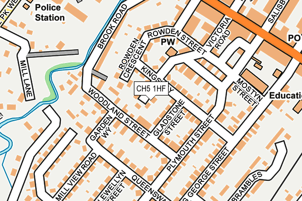 CH5 1HF map - OS OpenMap – Local (Ordnance Survey)