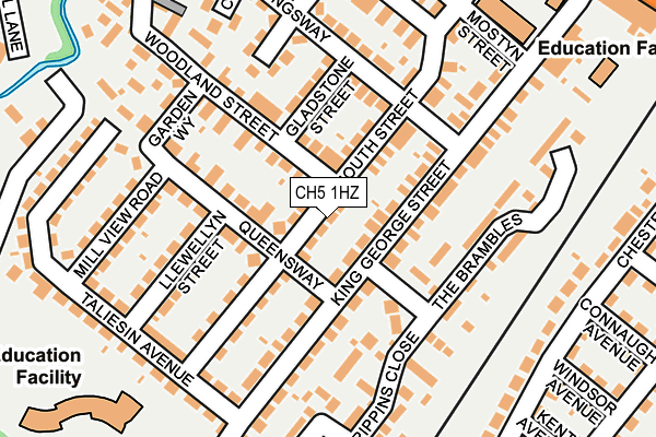 CH5 1HZ map - OS OpenMap – Local (Ordnance Survey)