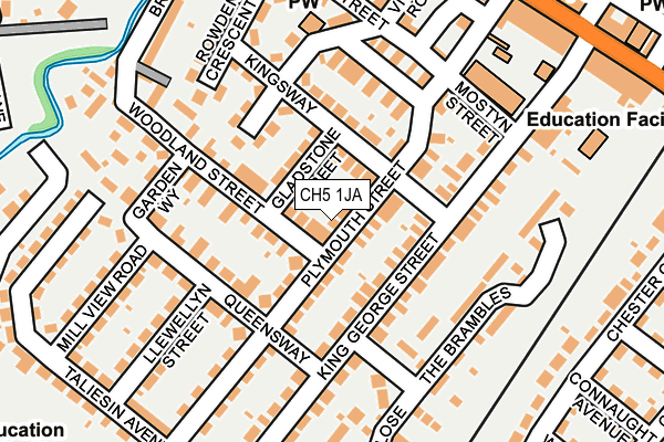 CH5 1JA map - OS OpenMap – Local (Ordnance Survey)