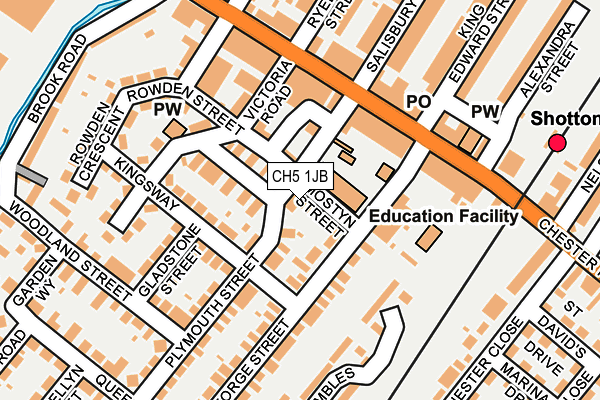 CH5 1JB map - OS OpenMap – Local (Ordnance Survey)