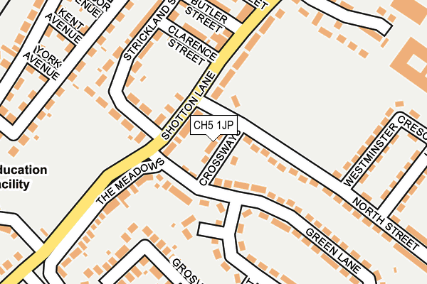 CH5 1JP map - OS OpenMap – Local (Ordnance Survey)