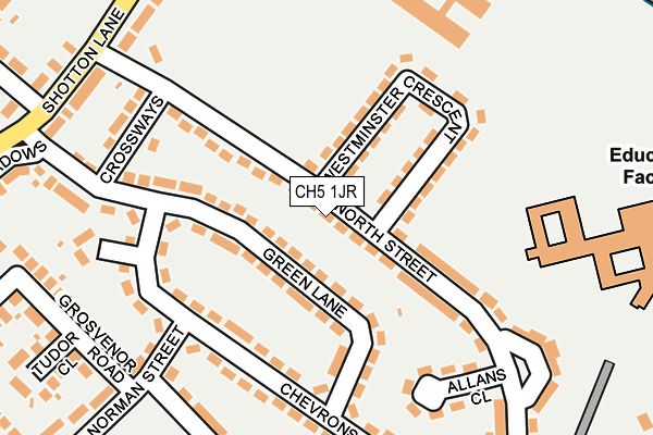 CH5 1JR map - OS OpenMap – Local (Ordnance Survey)