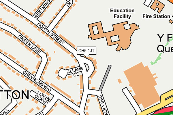 CH5 1JT map - OS OpenMap – Local (Ordnance Survey)