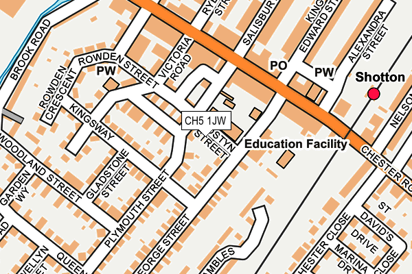 CH5 1JW map - OS OpenMap – Local (Ordnance Survey)