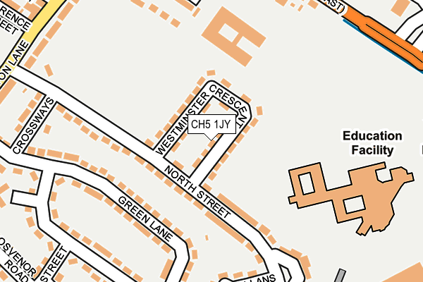 CH5 1JY map - OS OpenMap – Local (Ordnance Survey)