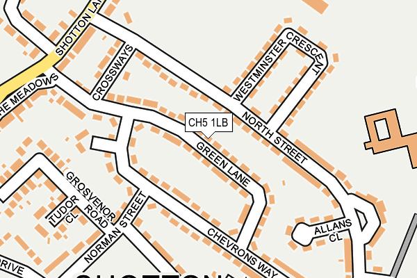 CH5 1LB map - OS OpenMap – Local (Ordnance Survey)