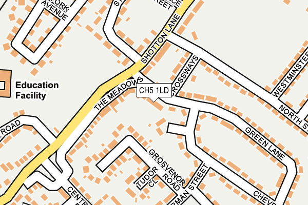 CH5 1LD map - OS OpenMap – Local (Ordnance Survey)