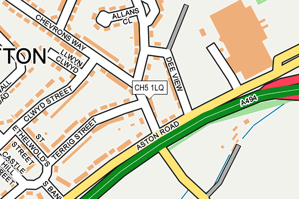 CH5 1LQ map - OS OpenMap – Local (Ordnance Survey)