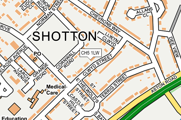 CH5 1LW map - OS OpenMap – Local (Ordnance Survey)