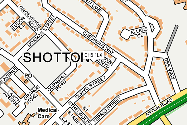 CH5 1LX map - OS OpenMap – Local (Ordnance Survey)