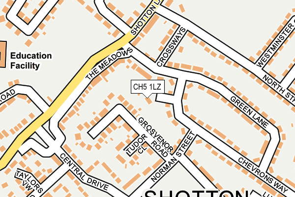 CH5 1LZ map - OS OpenMap – Local (Ordnance Survey)