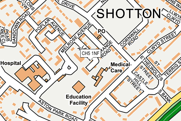 CH5 1NF map - OS OpenMap – Local (Ordnance Survey)